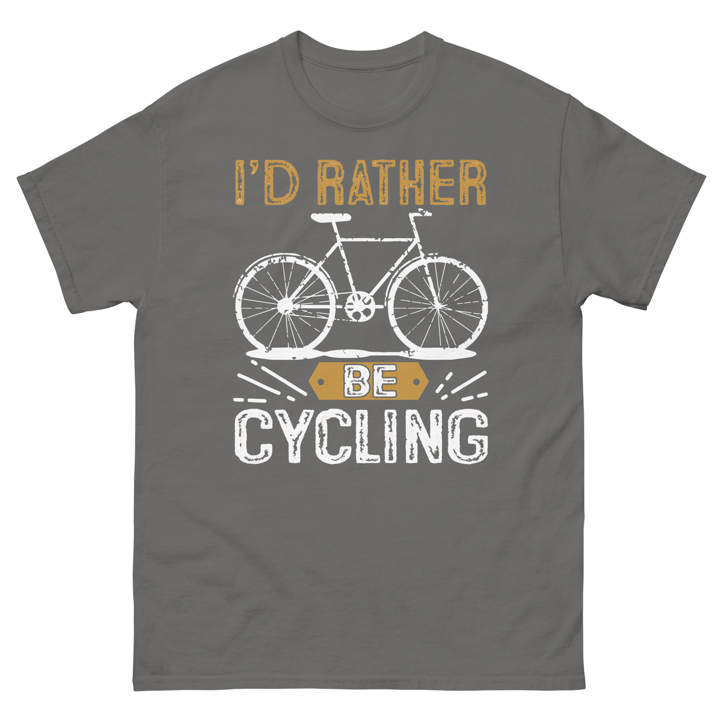 I'D RATHER BE CYCLING unisex t-shirt