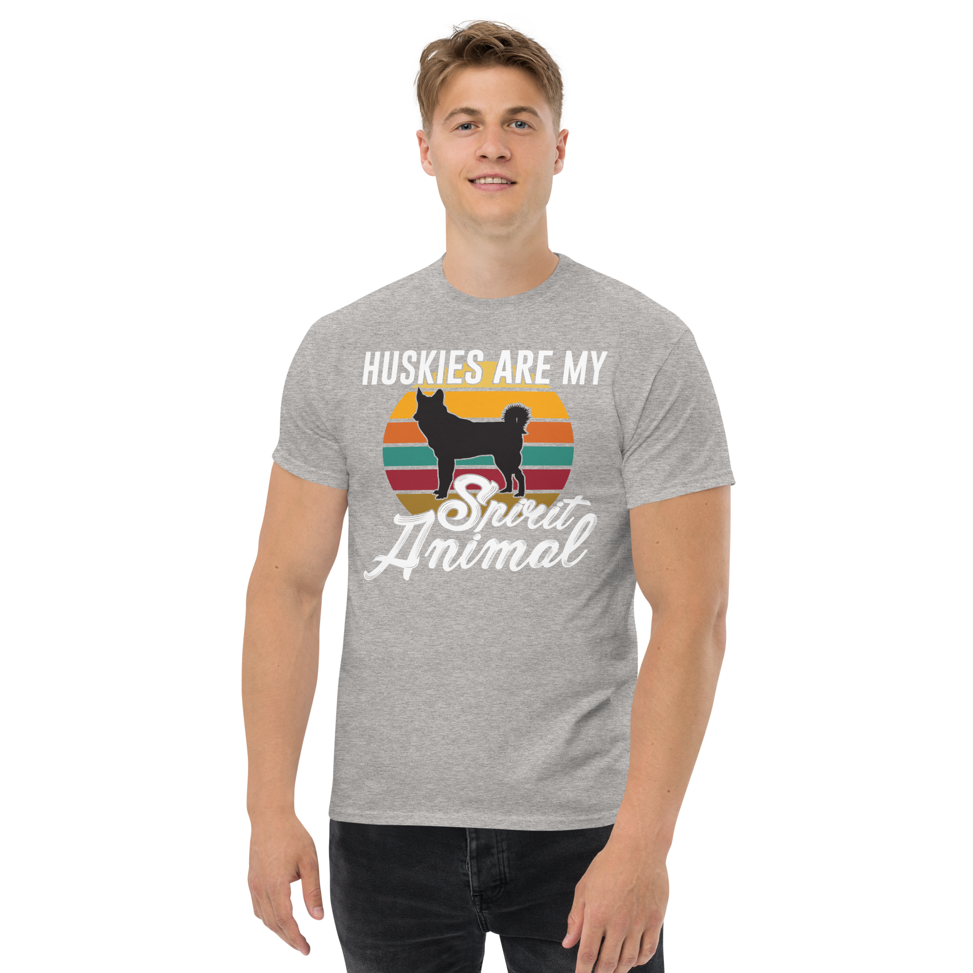 HUSKIES ARE MY SPIRIT ANIMAL unisex t-shirt