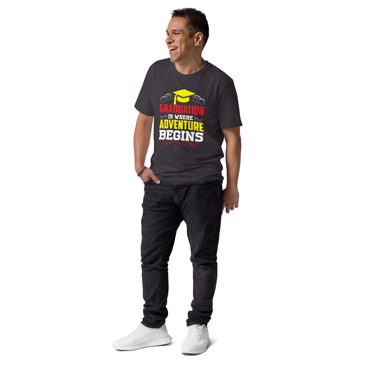 ADVENTURE BEGINS Unisex organic cotton t-shirt
