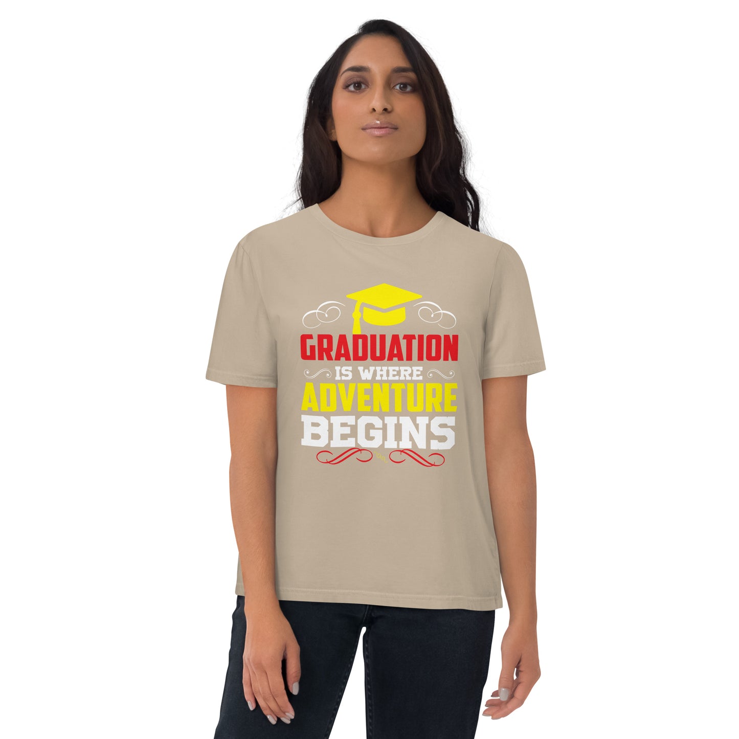 ADVENTURE BEGINS Unisex organic cotton t-shirt