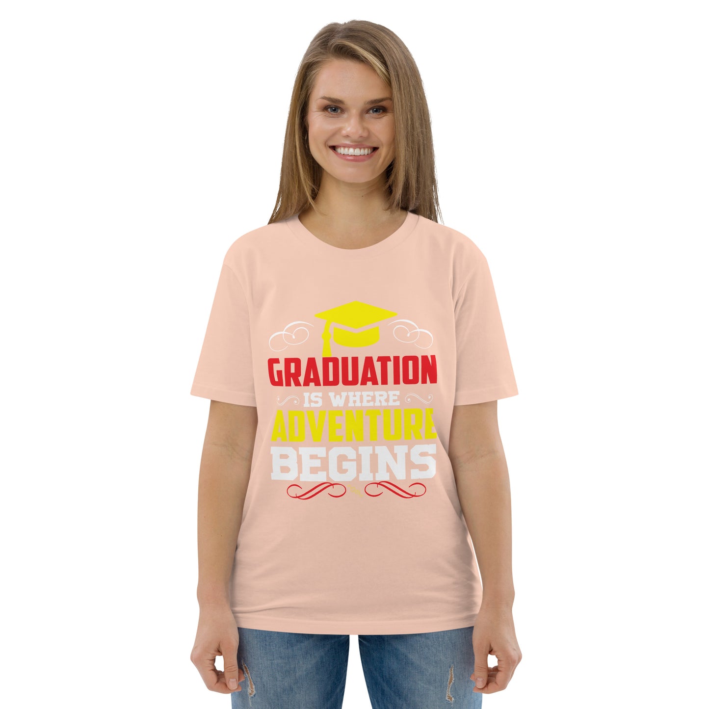 ADVENTURE BEGINS Unisex organic cotton t-shirt