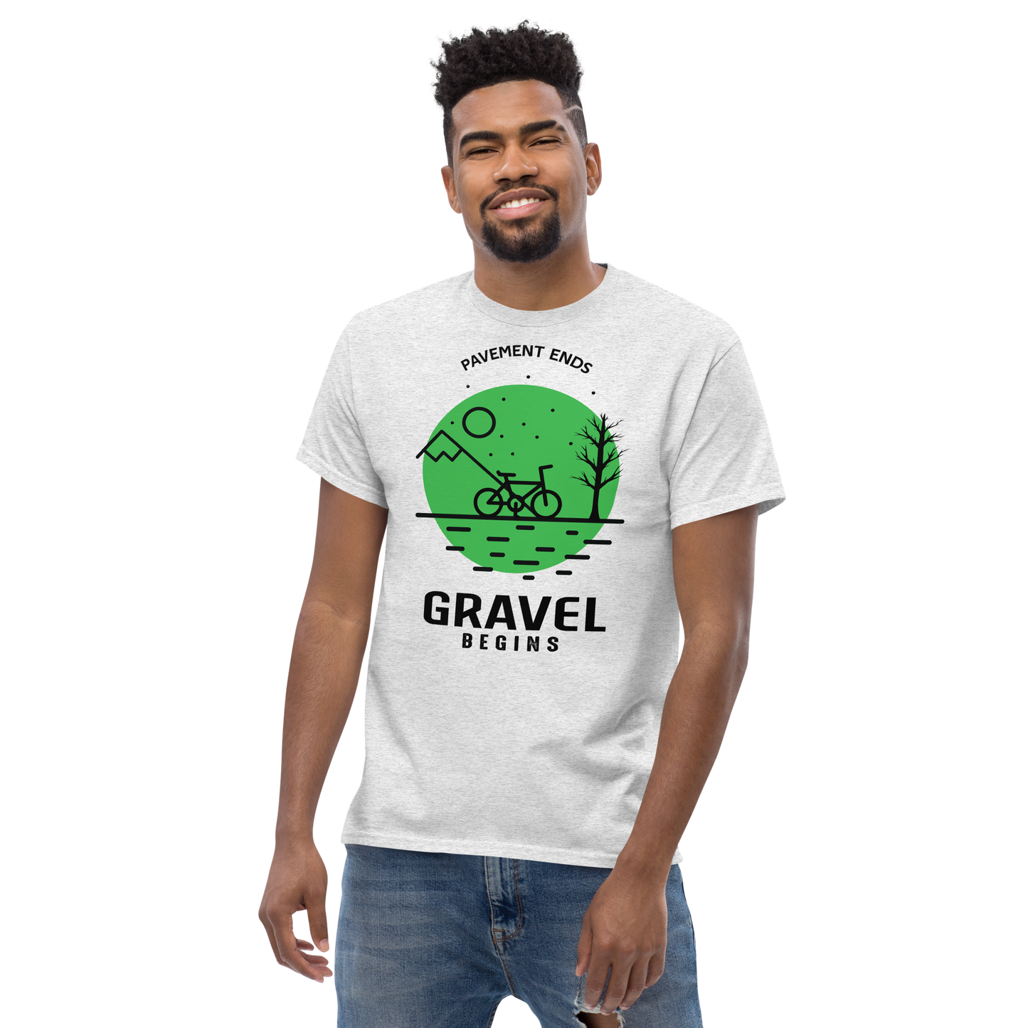 GRAVEL BEGINS men's cycling t-shirt