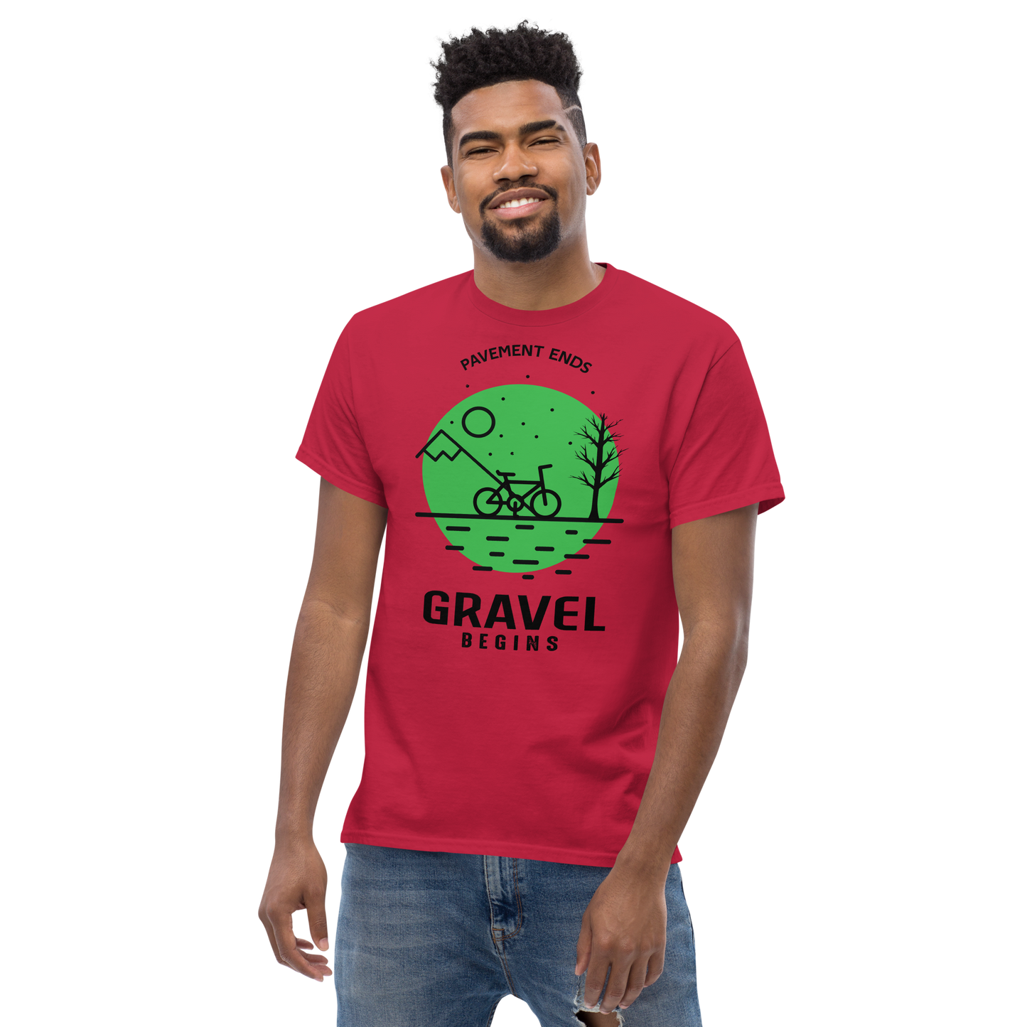 GRAVEL BEGINS men's cycling t-shirt