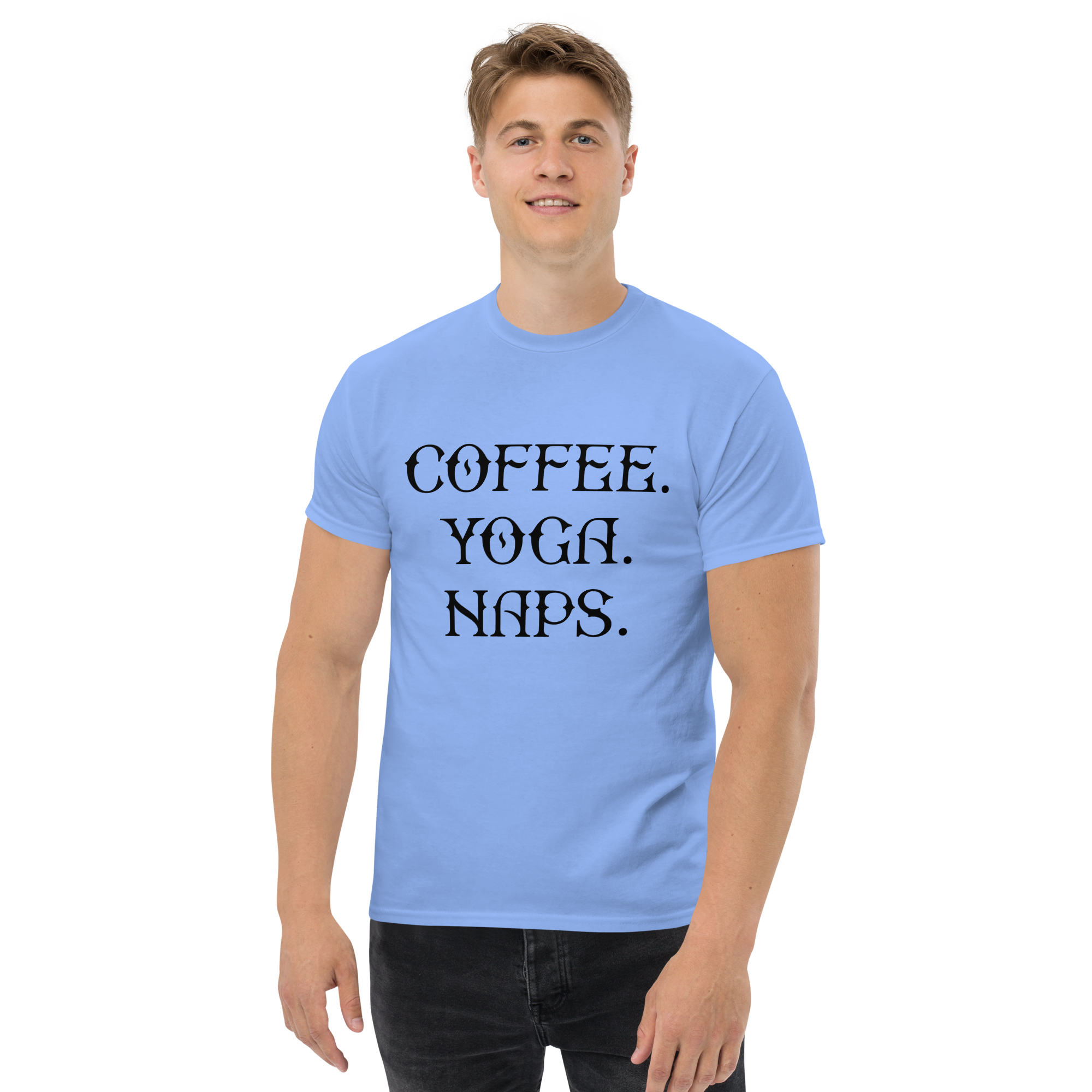 COFFEE YOGA NAPS unisex t-shirt