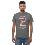 DAD'S WORLD Men's tee - Printoo Shop - - Father's Day, men's tee, Men’s Classic Tee | Gildan 5000, t-shirt, tee