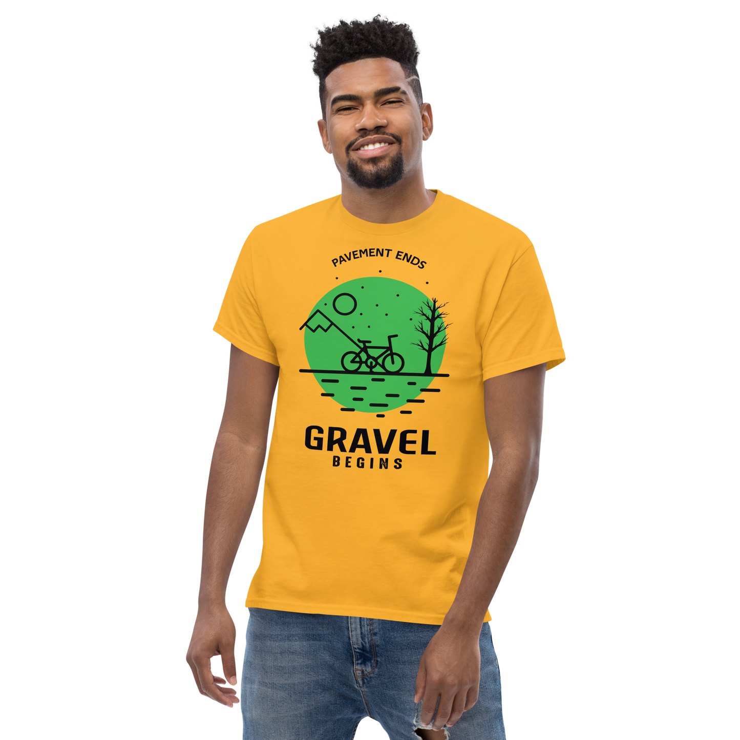 GRAVEL BEGINS men's cycling t-shirt