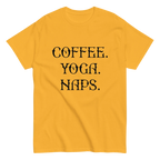 COFFEE YOGA NAPS unisex t-shirt - Printoo Shop - - t-shirt, unisex, Unisex Classic Tee | Gildan 5000