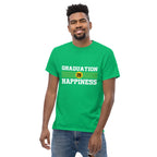GRADUATION IS HAPPINESS men's t-shirt - Printoo Shop - - graduation, men's tee, Unisex Classic Tee | Gildan 5000