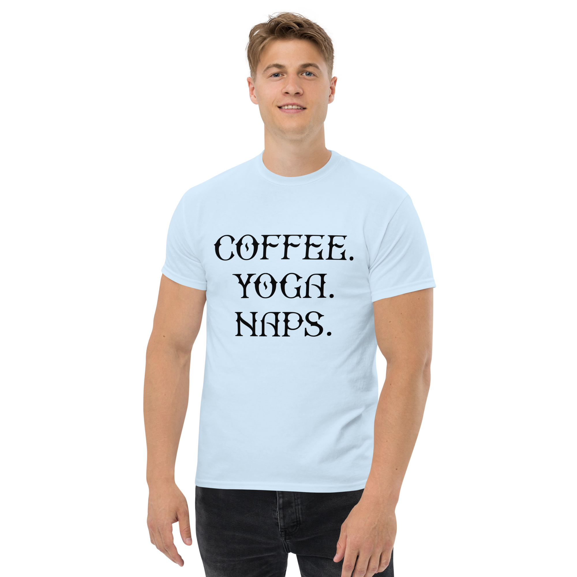 COFFEE YOGA NAPS unisex t-shirt
