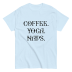 COFFEE YOGA NAPS unisex t-shirt - Printoo Shop - - t-shirt, unisex, Unisex Classic Tee | Gildan 5000