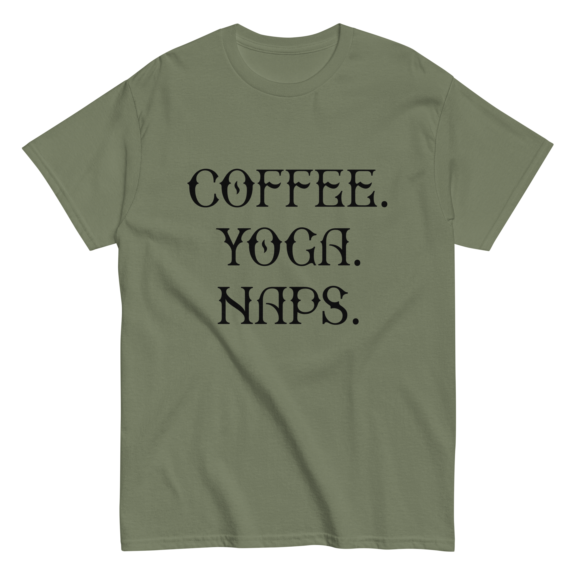 COFFEE YOGA NAPS unisex t-shirt