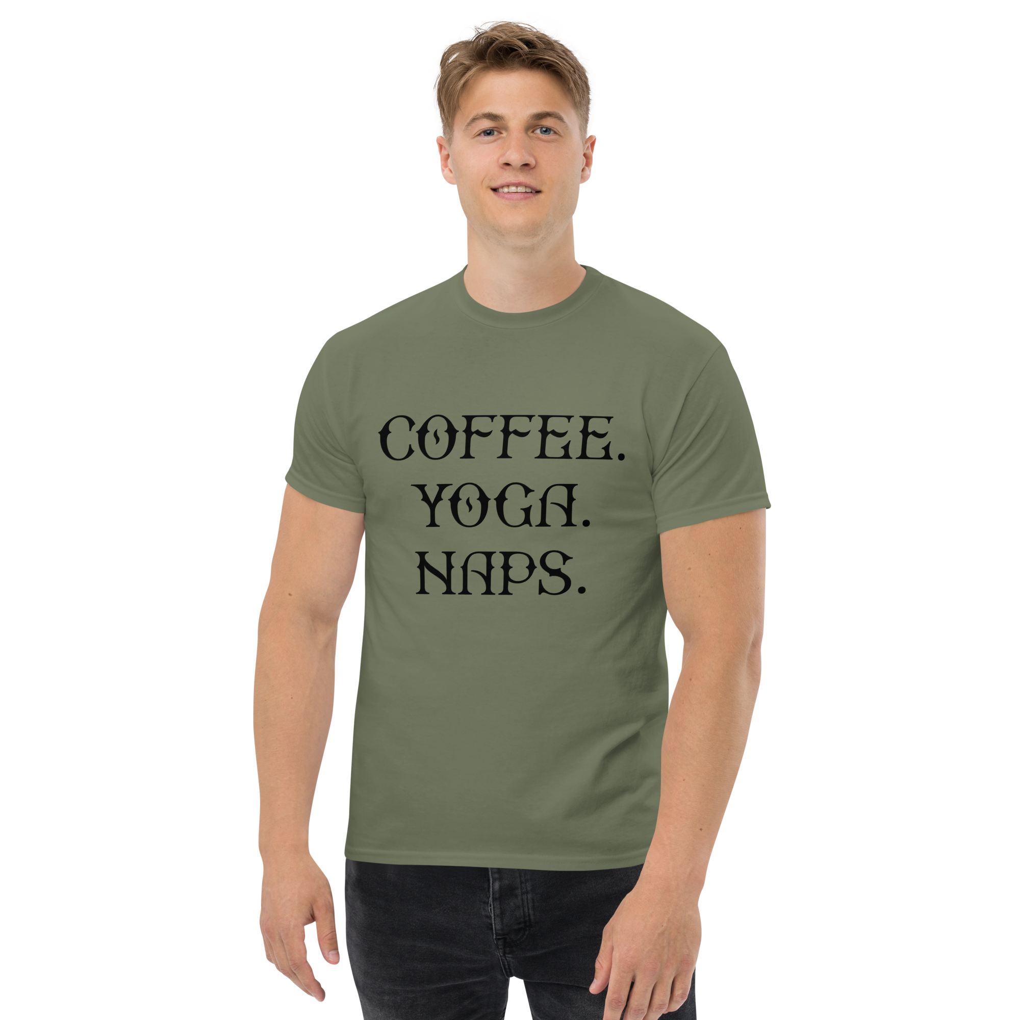 COFFEE YOGA NAPS unisex t-shirt