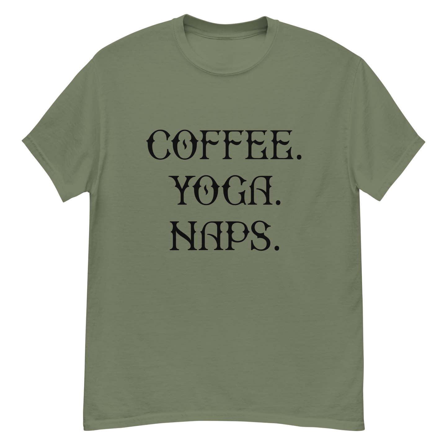 COFFEE YOGA NAPS Coffee series men's t-shirt