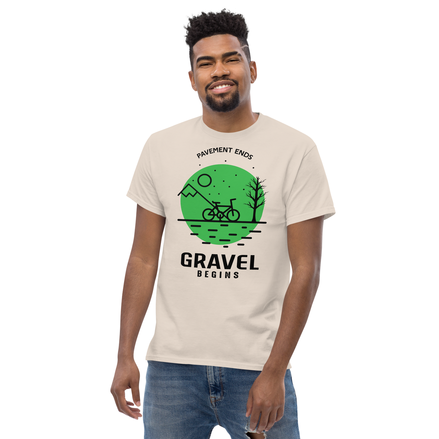 GRAVEL BEGINS men's cycling t-shirt