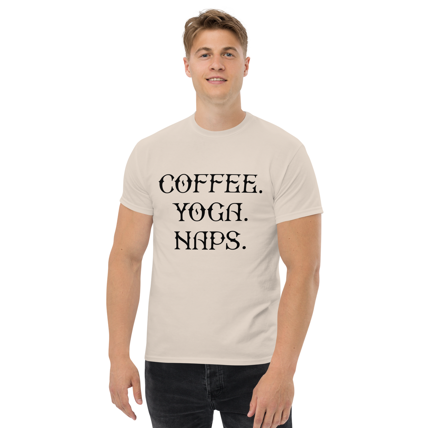 COFFEE YOGA NAPS Coffee series men's t-shirt