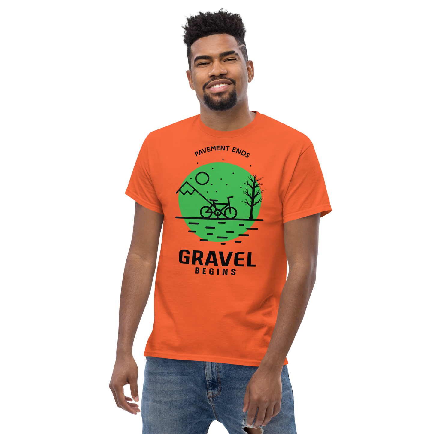 GRAVEL BEGINS men's cycling t-shirt