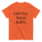 COFFEE YOGA NAPS unisex t-shirt - Printoo Shop - - t-shirt, unisex, Unisex Classic Tee | Gildan 5000