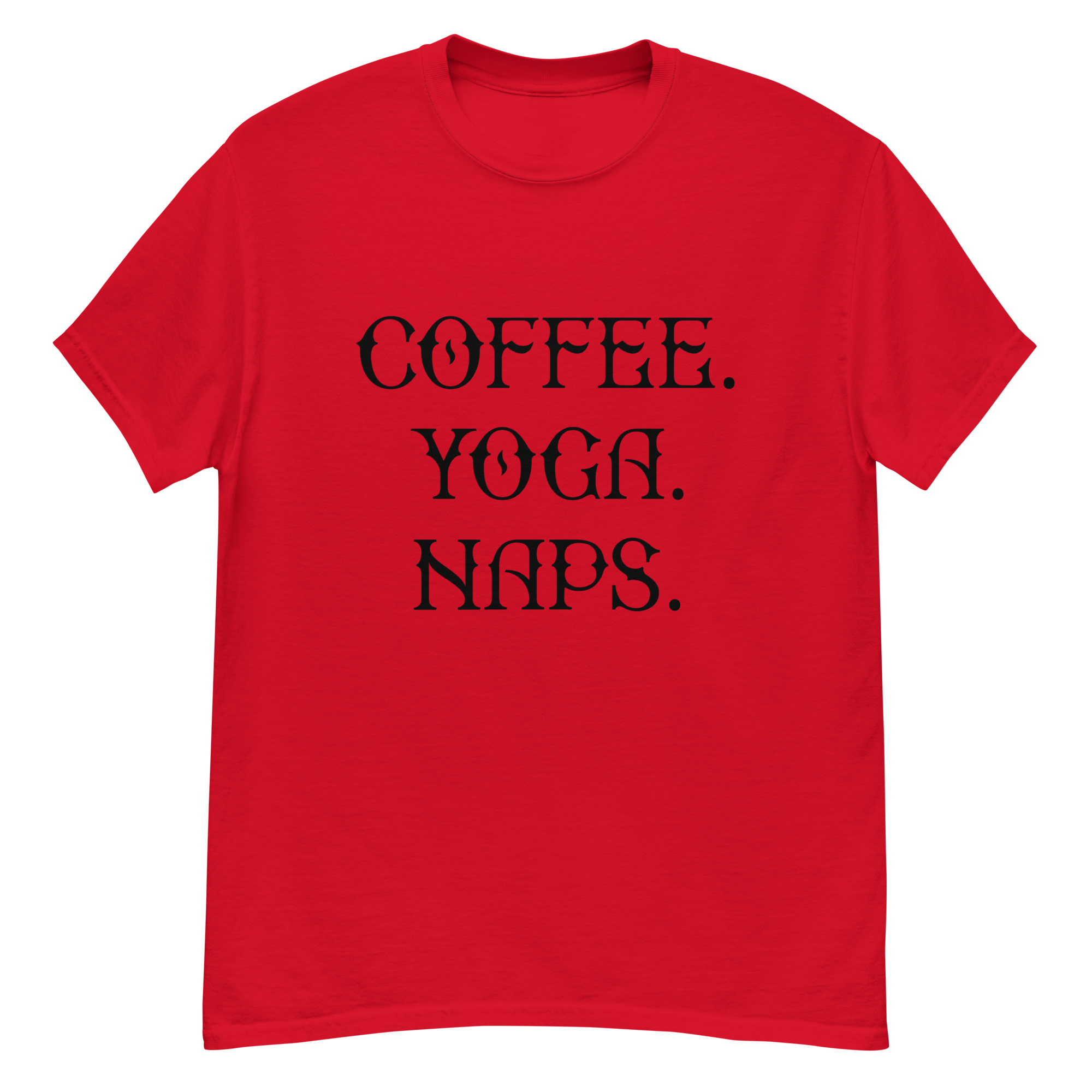 Camiseta unisex COFFEE YOGA NAPS
