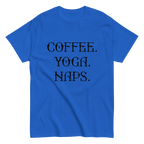 COFFEE YOGA NAPS unisex t-shirt - Printoo Shop - - t-shirt, unisex, Unisex Classic Tee | Gildan 5000