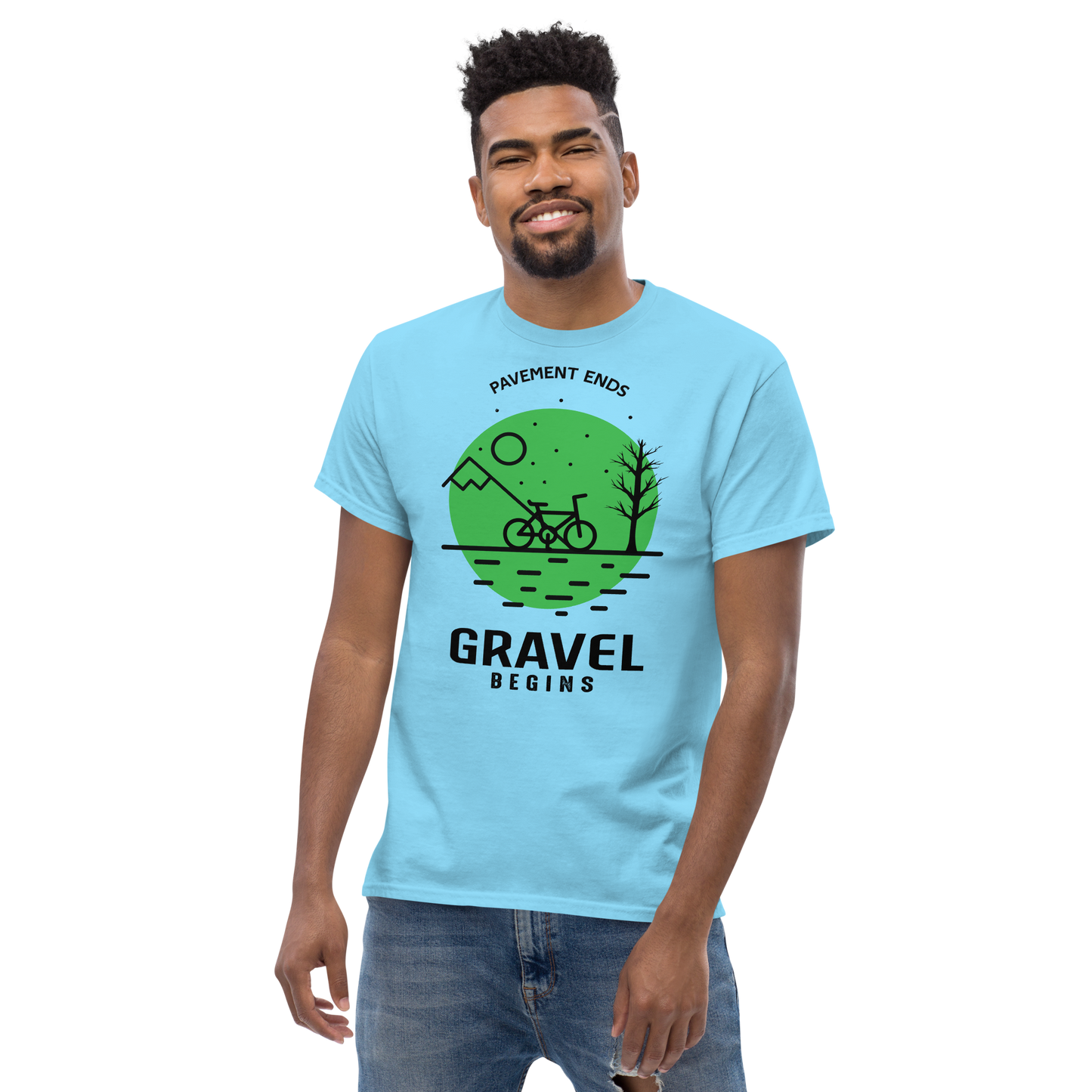 GRAVEL BEGINS men's cycling t-shirt