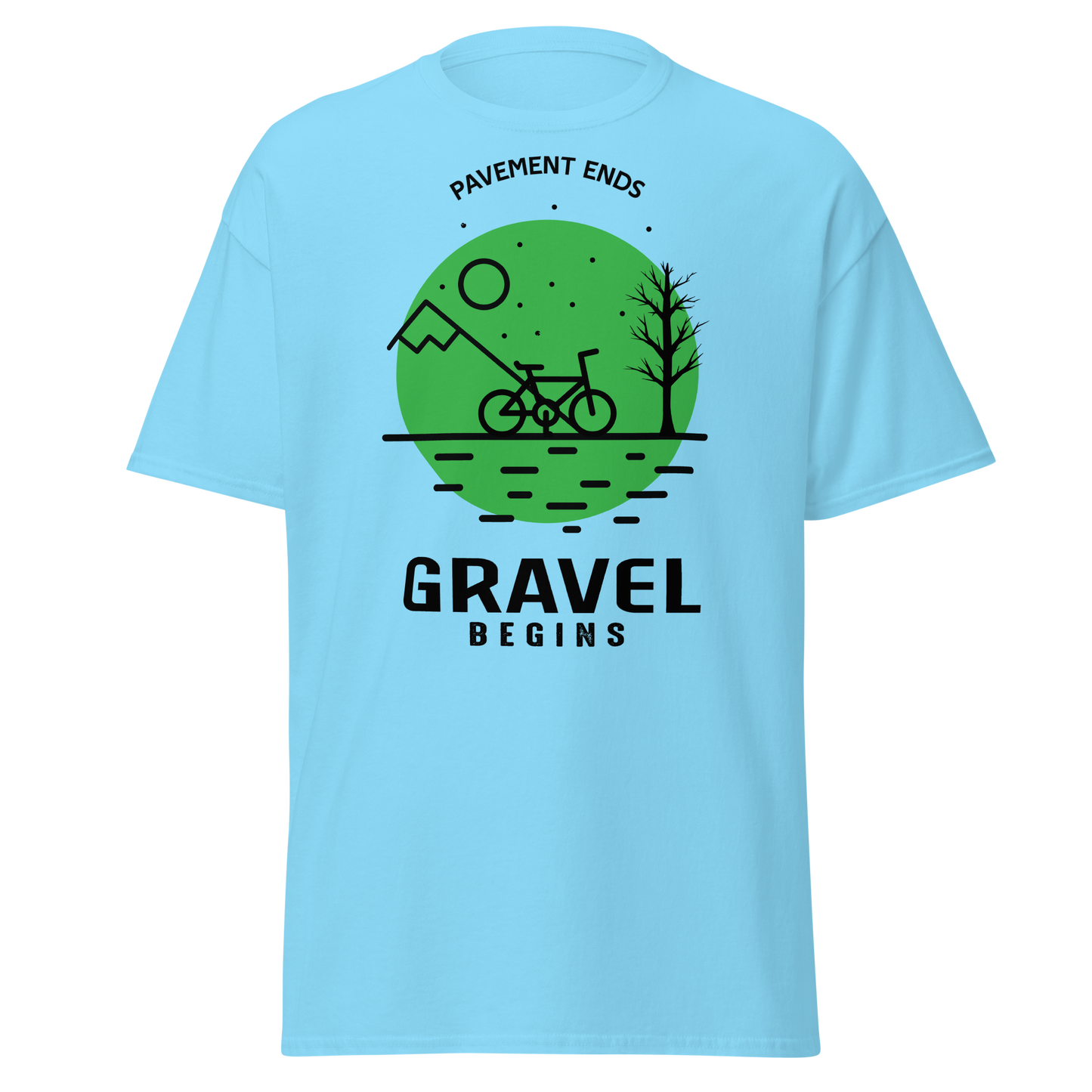 GRAVEL BEGINS men's cycling t-shirt