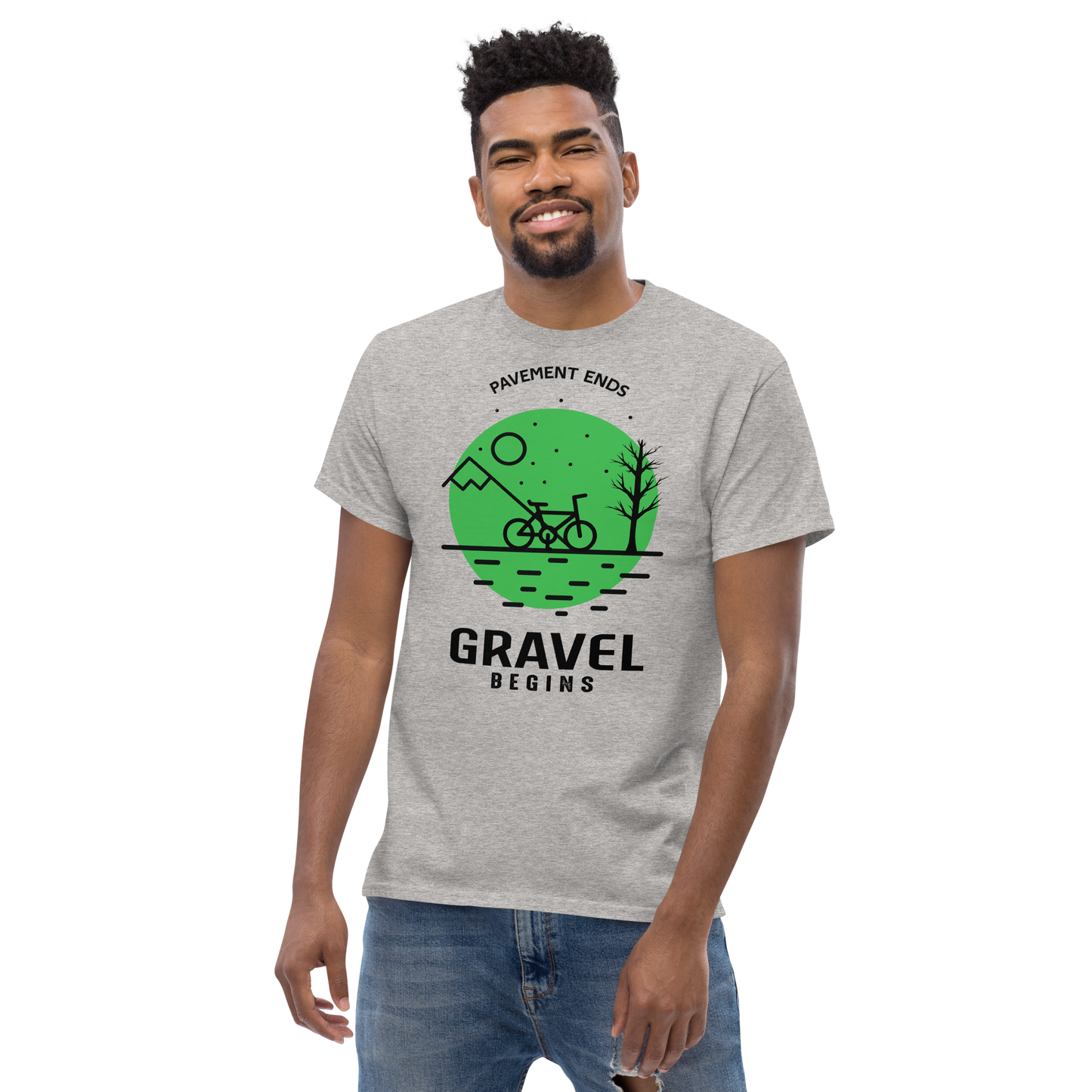 GRAVEL BEGINS men's cycling t-shirt