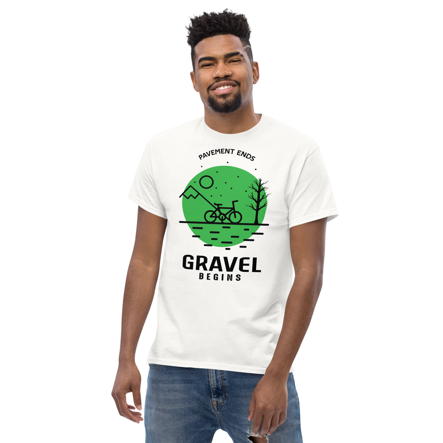 GRAVEL BEGINS men's cycling t-shirt