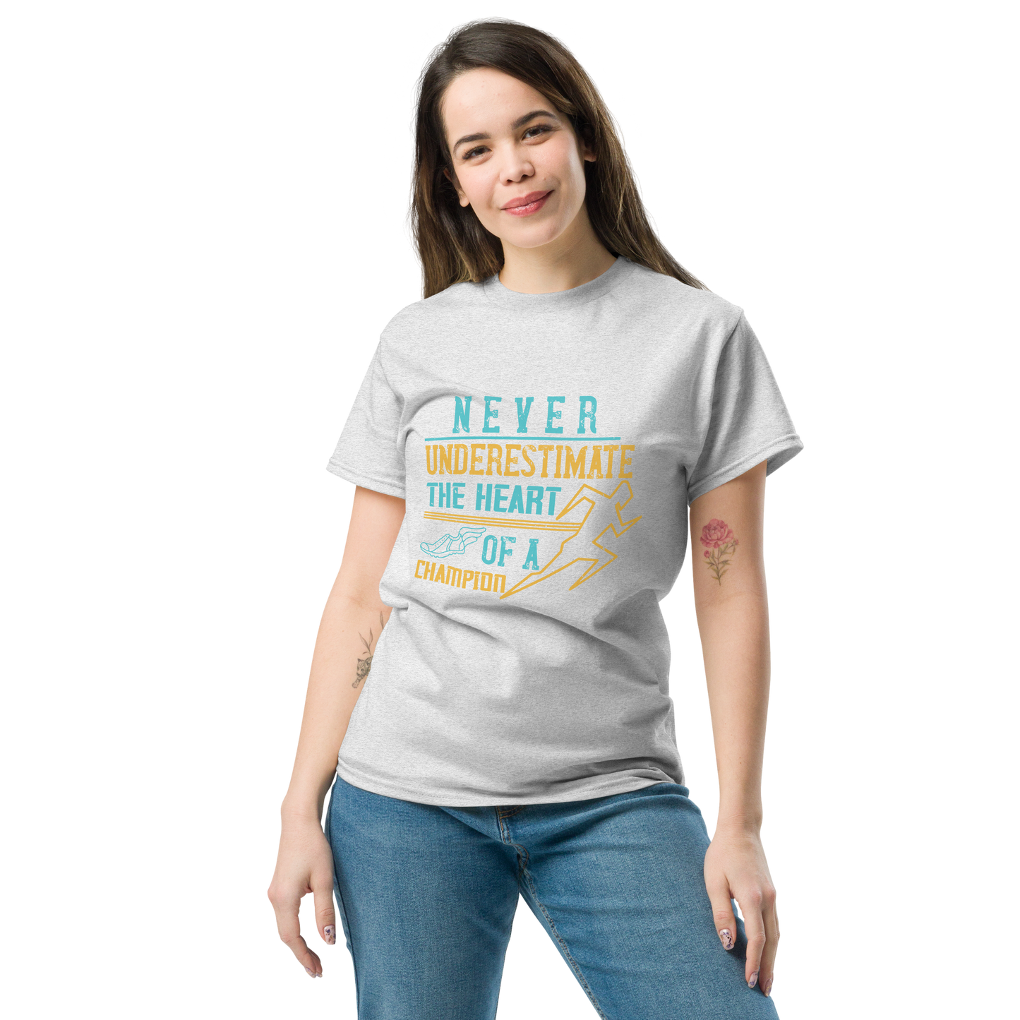 HEART OF A CHAMPION unisex running t-shirt