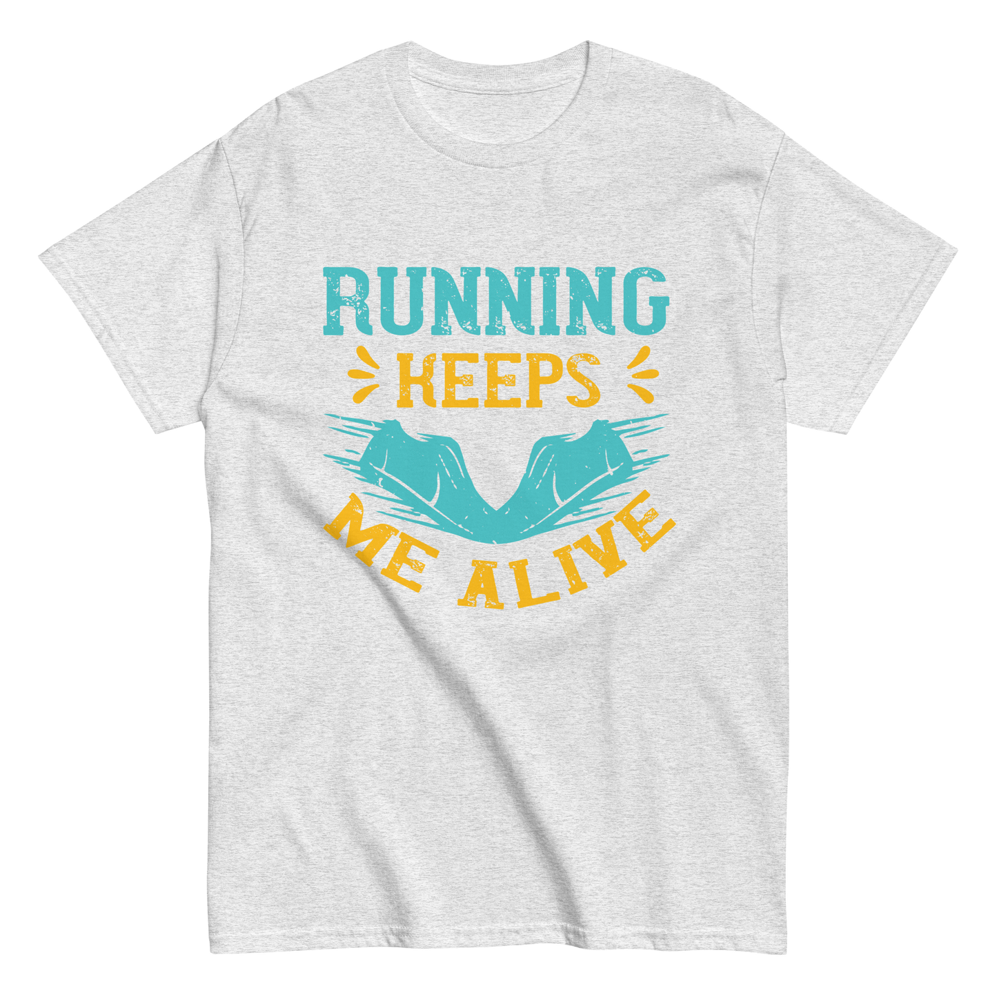 RUNNING KEEPS ME ALIVE unisex running t-shirt