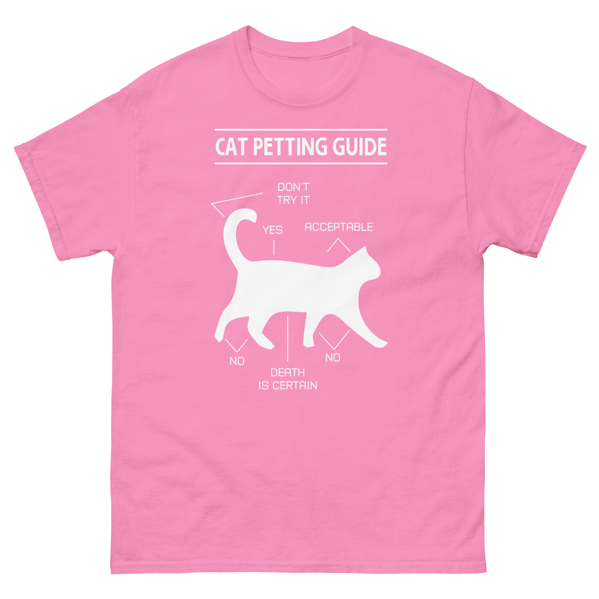 CAT PETTING GUIDE unisex t-shirt