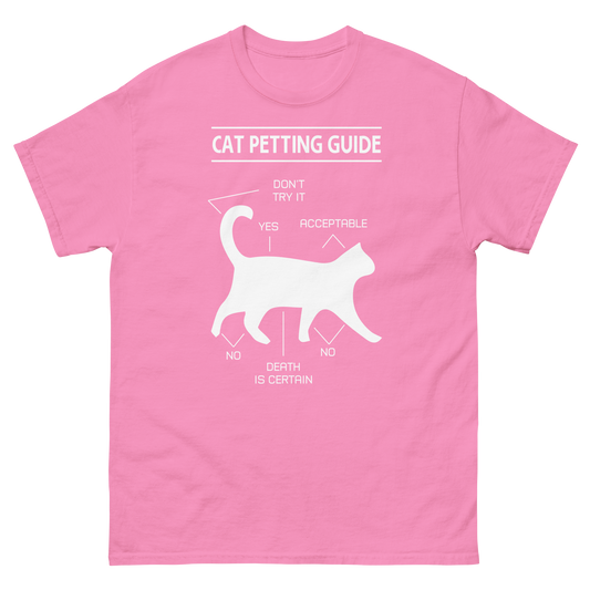 CAT PETTING GUIDE Cat series unisex cotton t-shirt