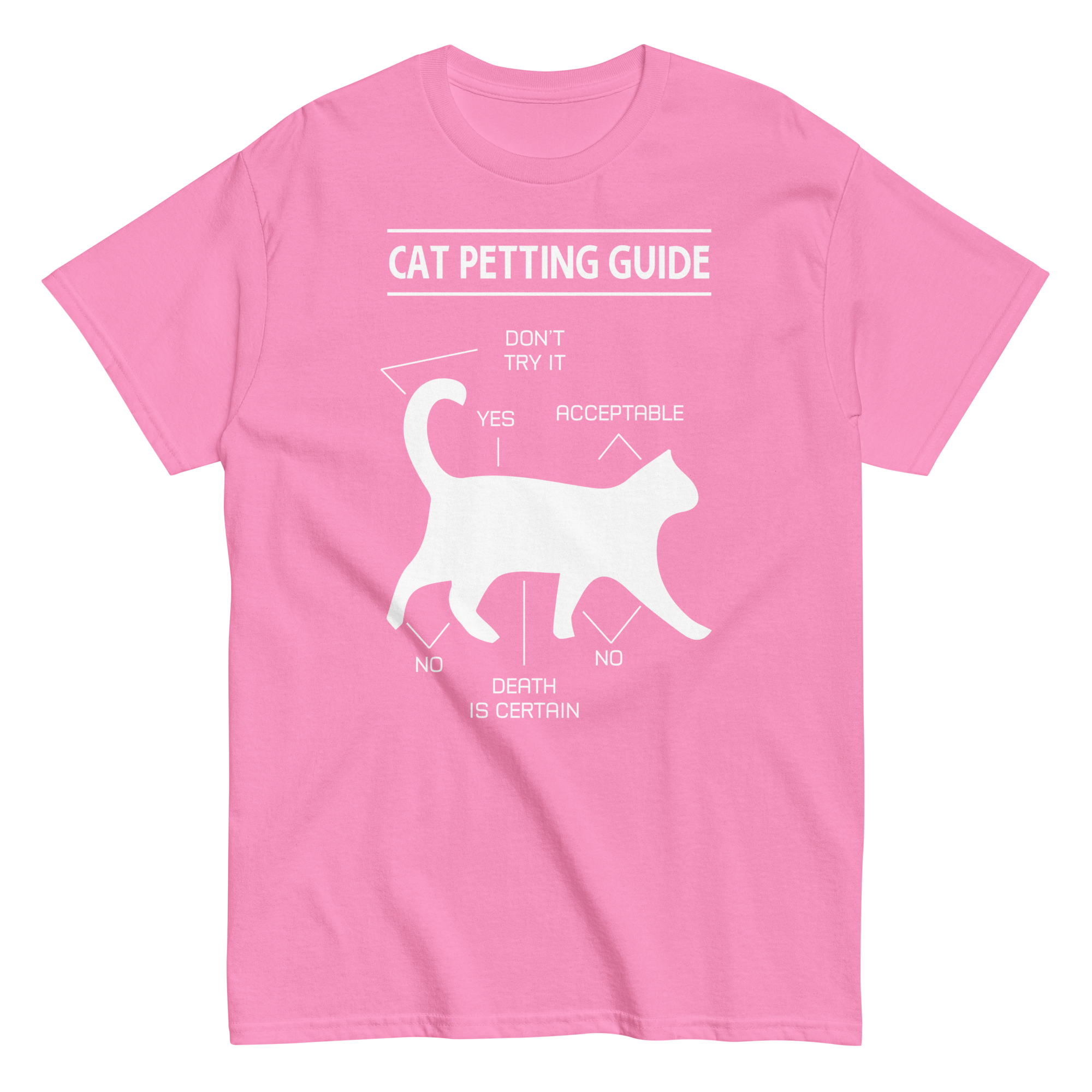 CAT PETTING GUIDE unisex t-shirt