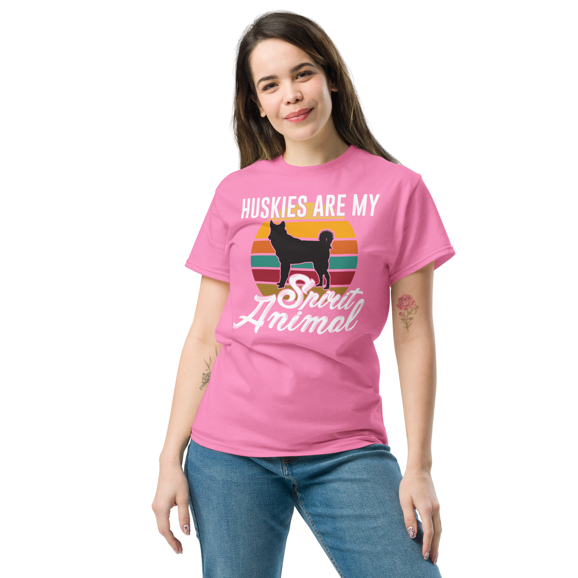 HUSKIES ARE MY SPIRIT ANIMAL unisex t-shirt