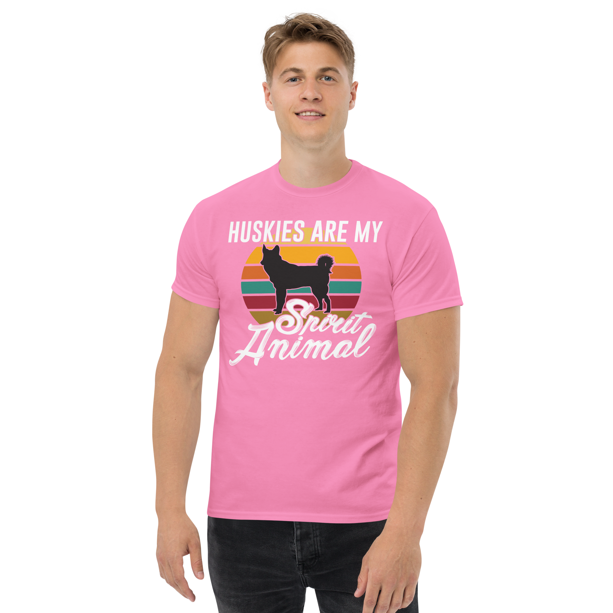 HUSKIES ARE MY SPIRIT ANIMAL unisex t-shirt