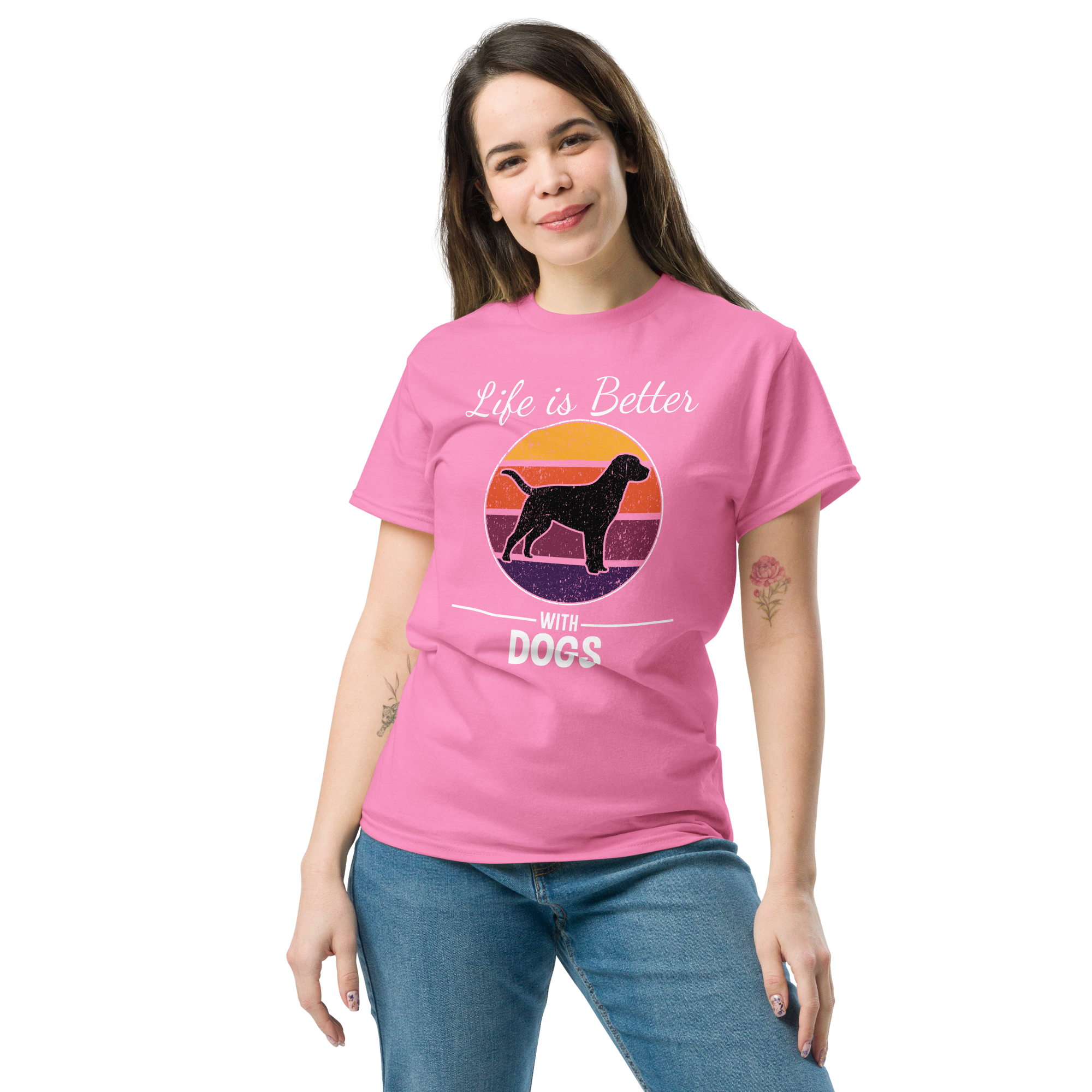 BETTER WITH DOGS unisex t-shirt