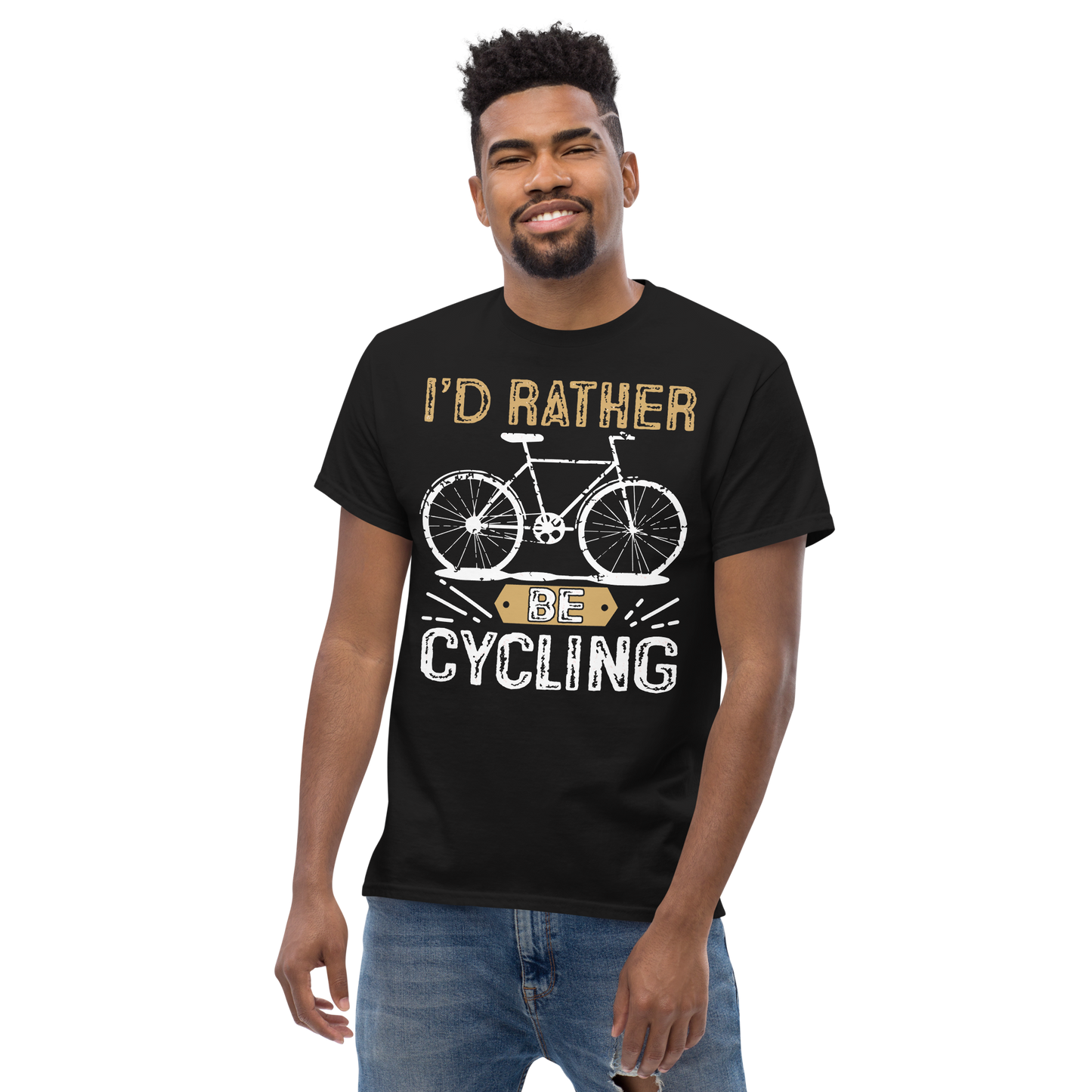 I'D RATHER BE CYCLING unisex t-shirt