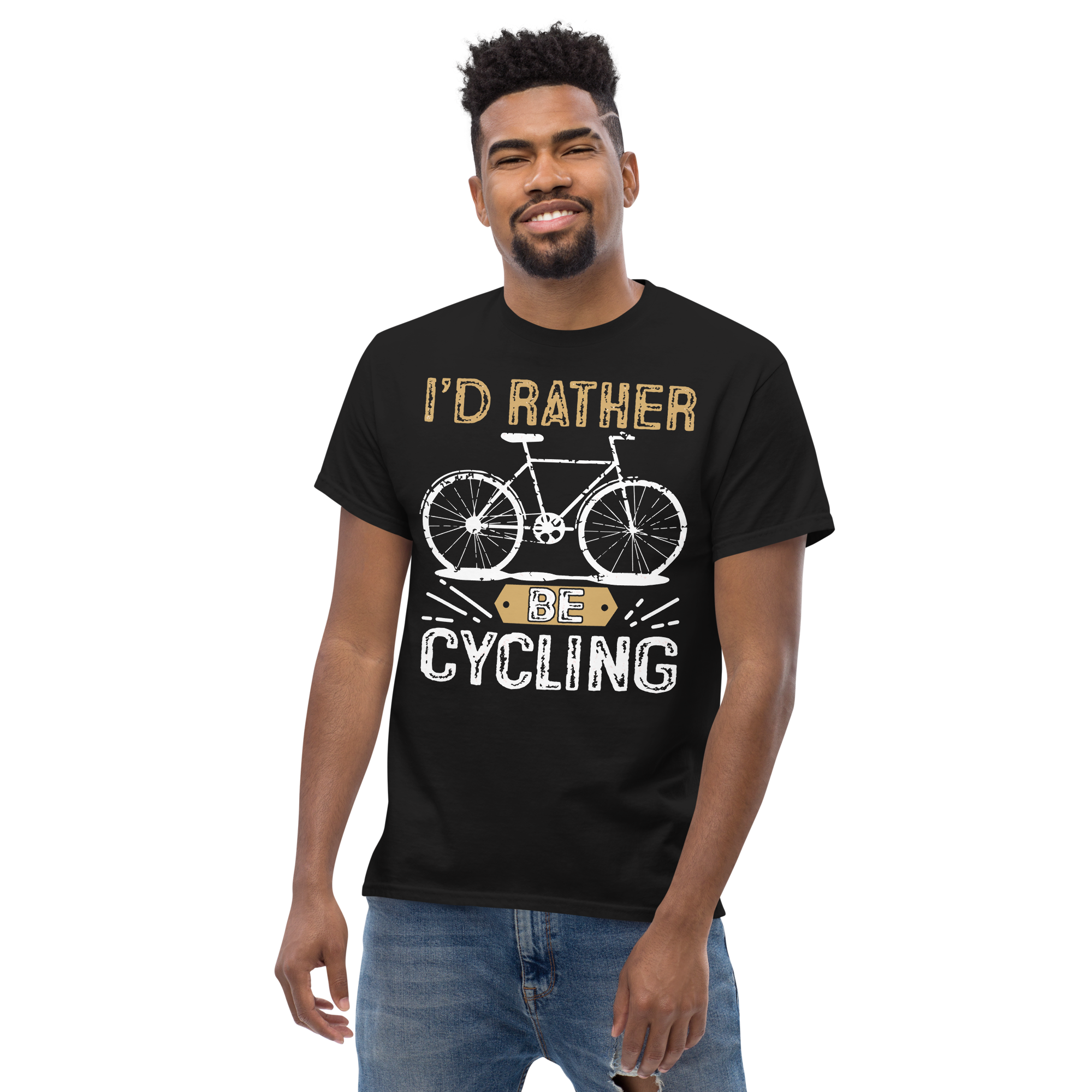 I'D RATHER BE CYCLING unisex t-shirt