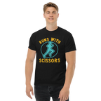 RUNS /w SCISSORS unisex t-shirt - Printoo Shop - - running, t-shirt, unisex, Unisex Classic Tee | Gildan 5000