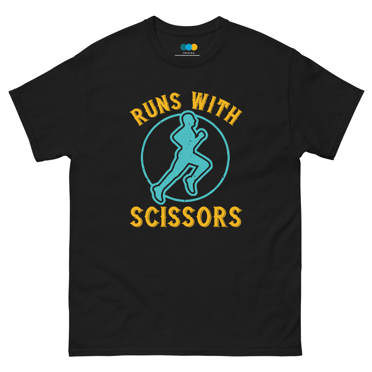 RUNS /w SCISSORS unisex running t-shirt