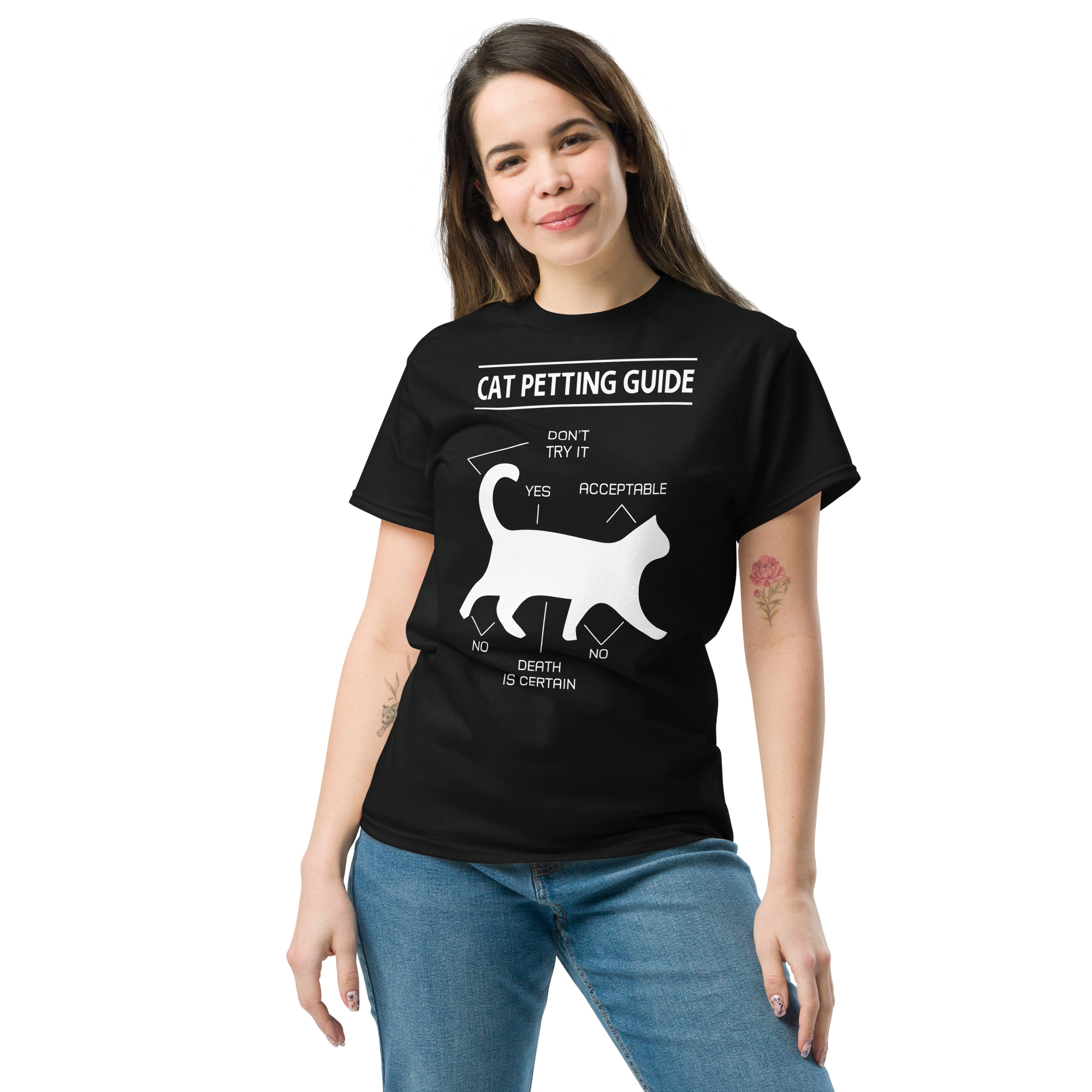 CAT PETTING GUIDE unisex t-shirt