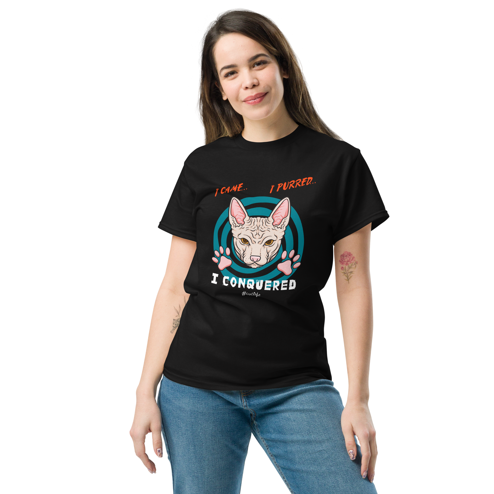 I CONQUERED CAT unisex t-shirt