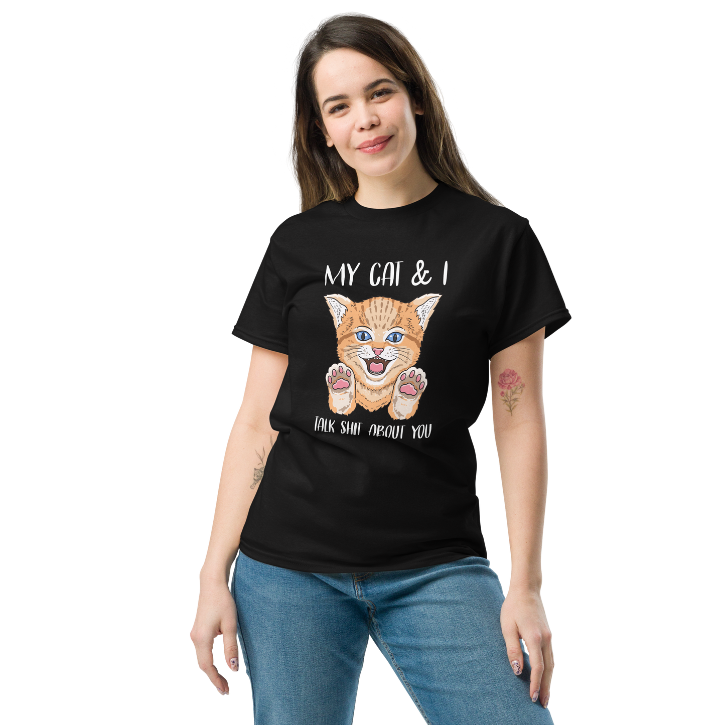 MY CAT & I Cat series unisex cotton t-shirt