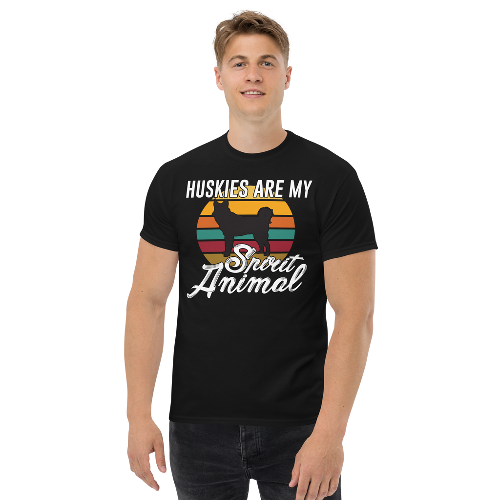 HUSKIES ARE MY SPIRIT ANIMAL unisex t-shirt