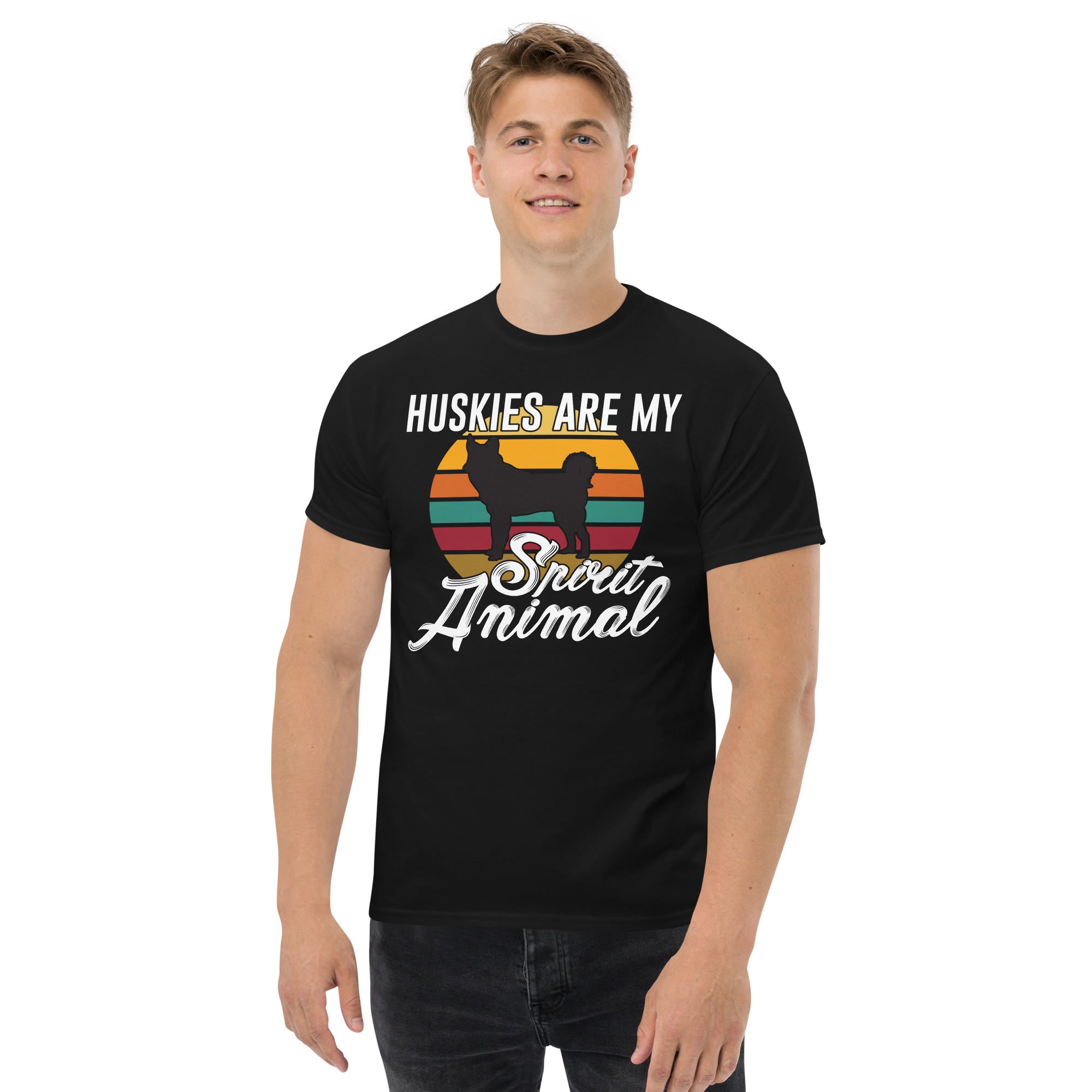 HUSKIES ARE MY SPIRIT ANIMAL unisex t-shirt