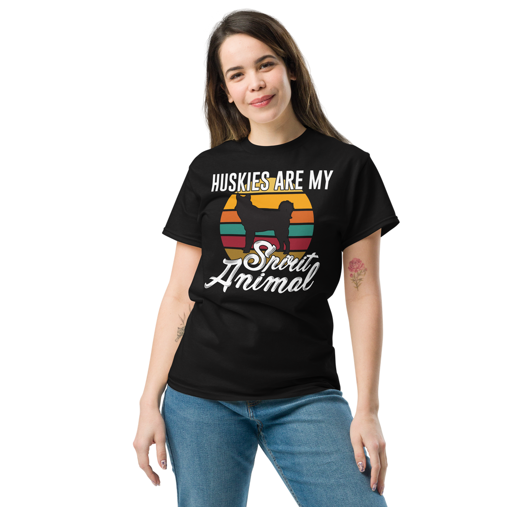HUSKIES ARE MY SPIRIT ANIMAL unisex t-shirt