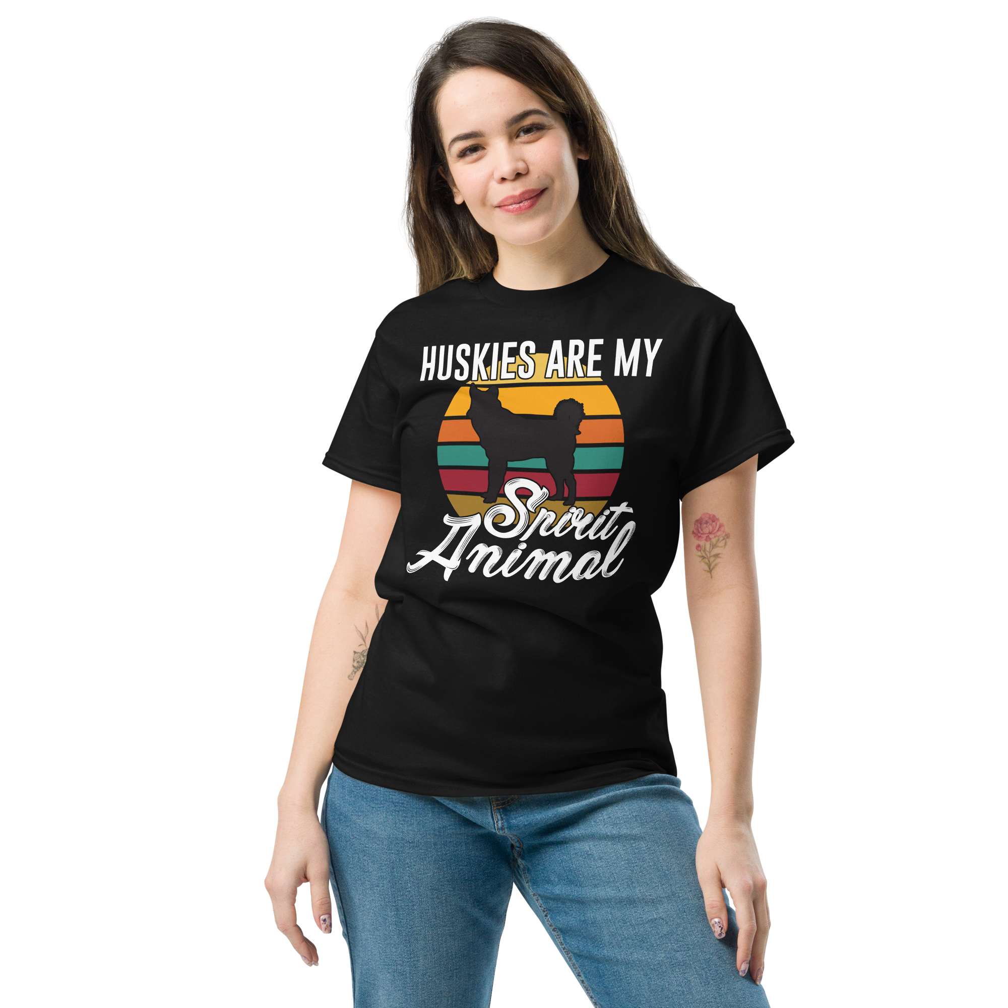 HUSKIES ARE MY SPIRIT ANIMAL unisex t-shirt
