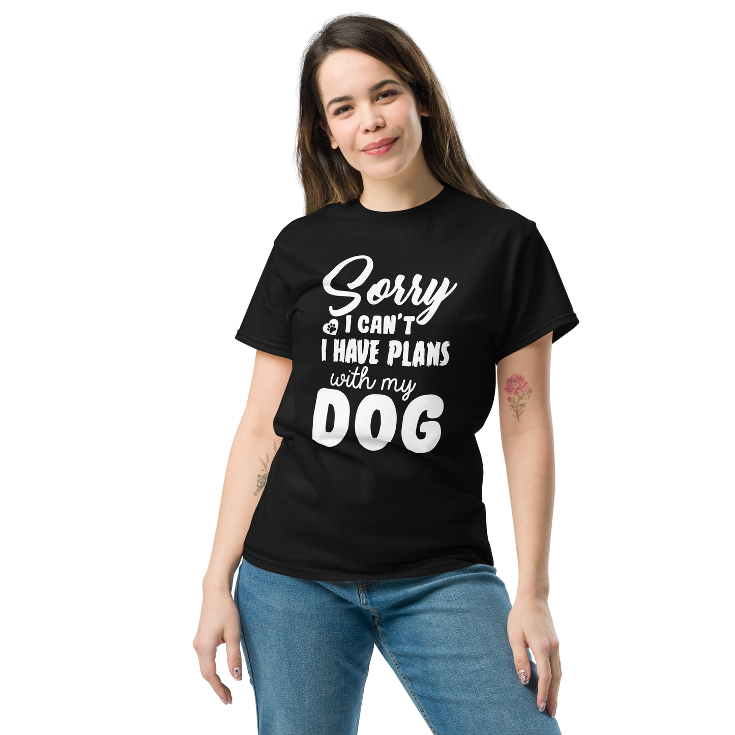 WITH MY DOG unisex dog series t-shirt