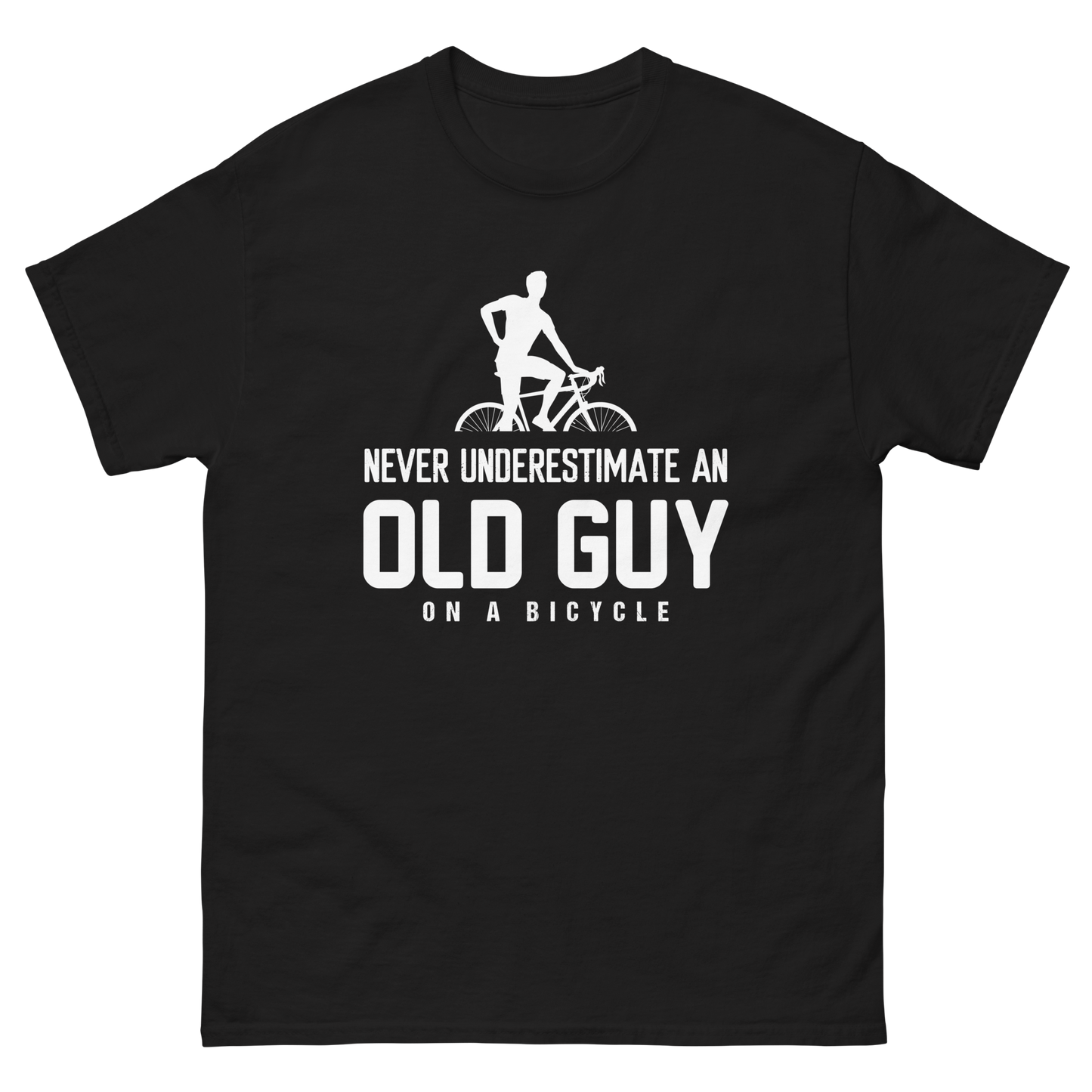 OLD GUY ON A BICYCLE unisex t-shirt