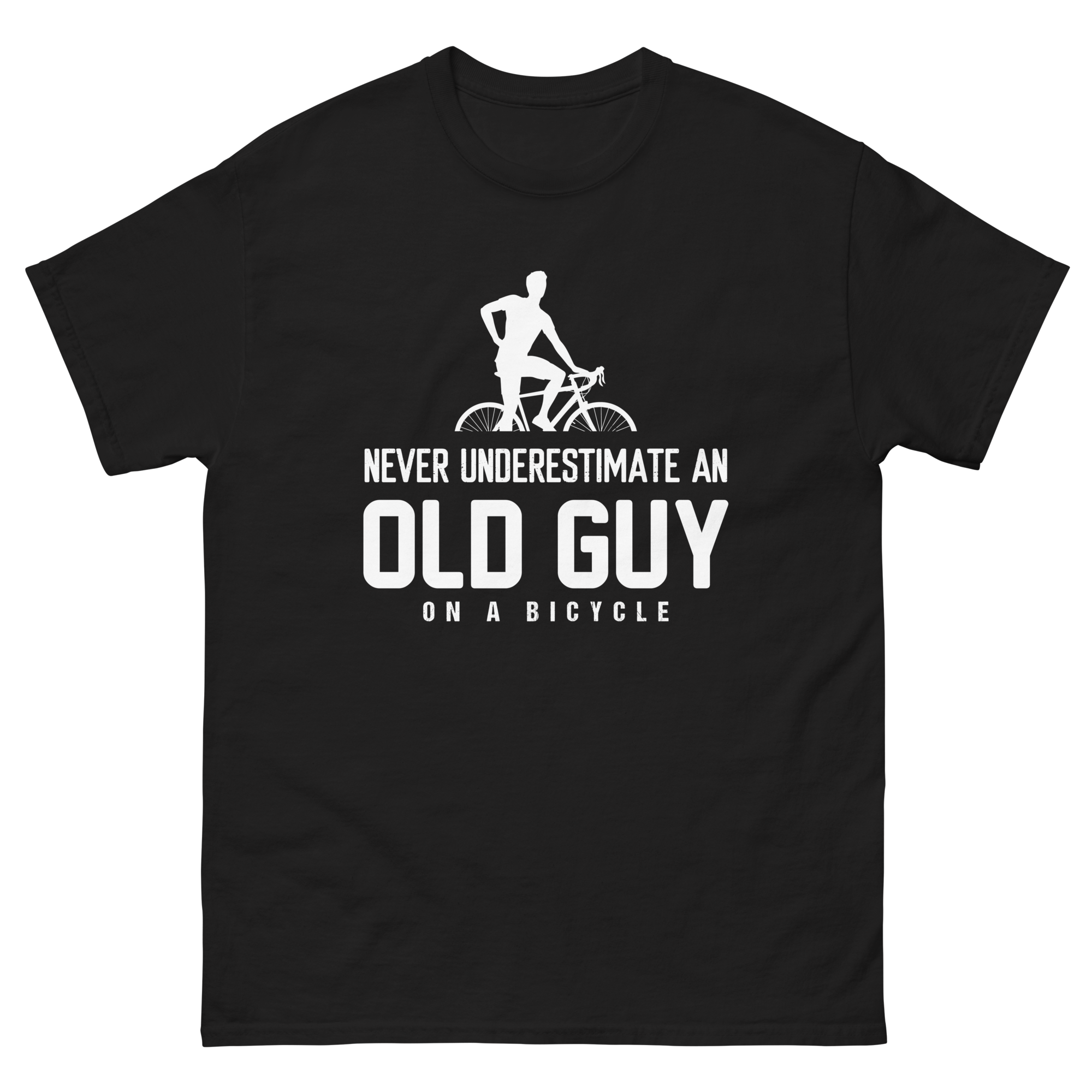 OLD GUY ON A BICYCLE unisex t-shirt