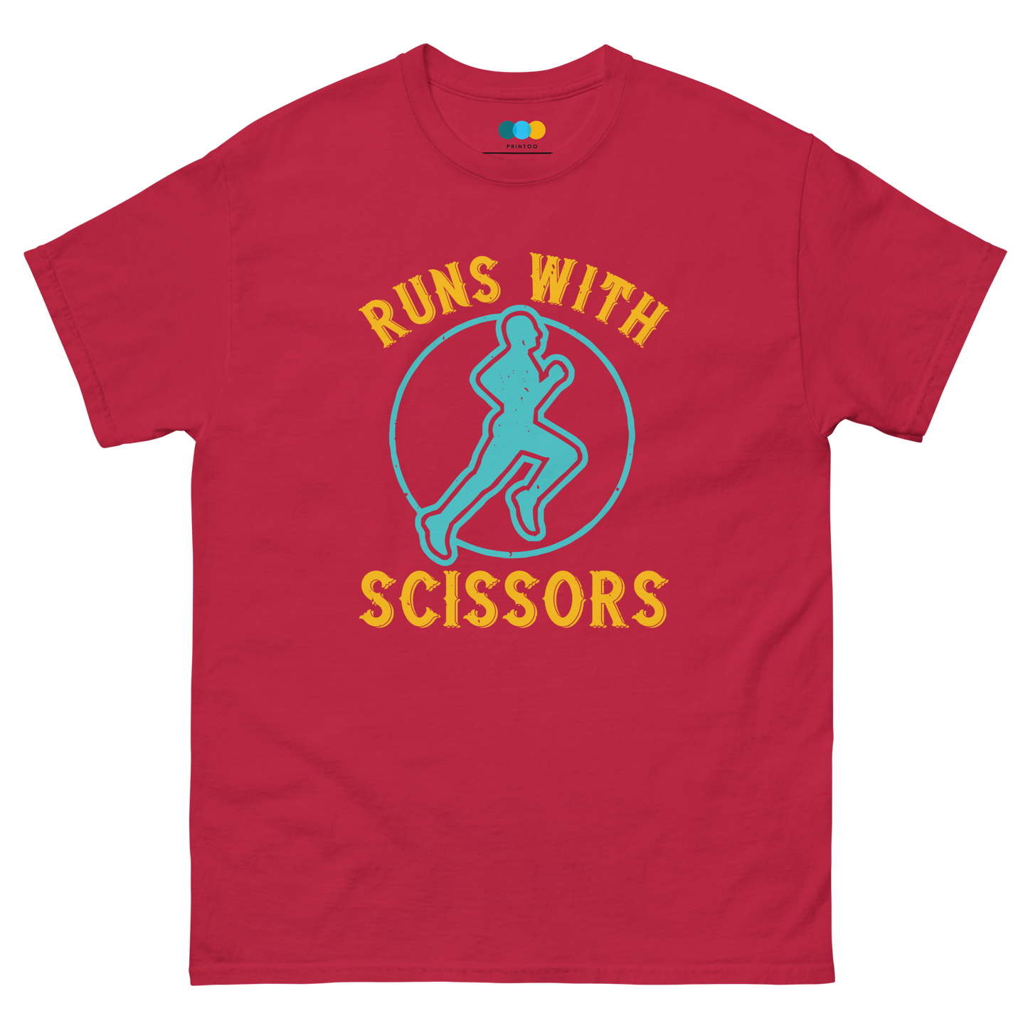 RUNS /w SCISSORS unisex running t-shirt